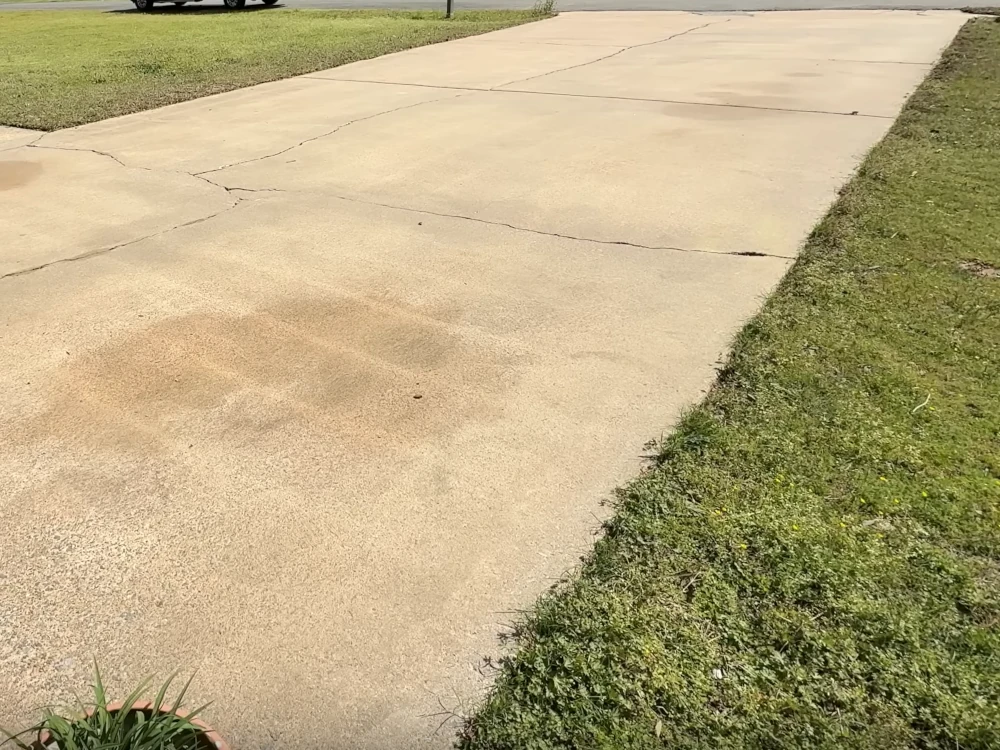 After pressure washing